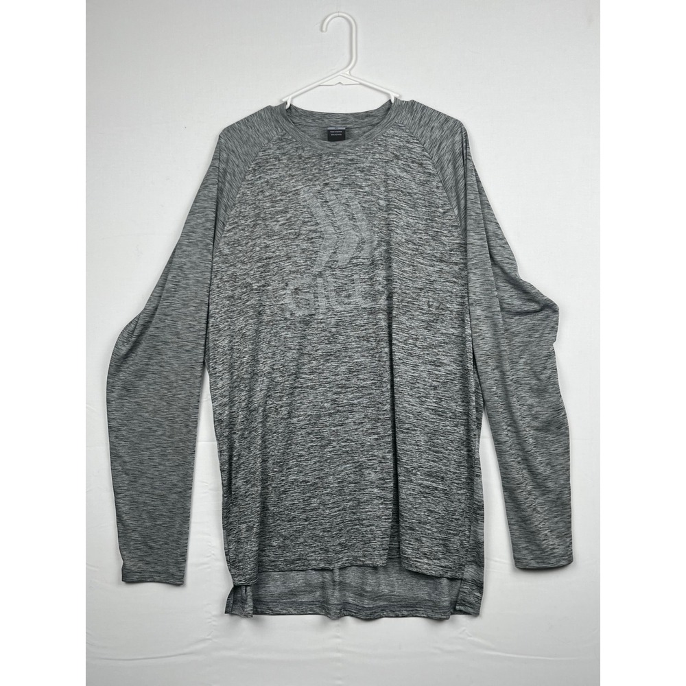 Gillz Fishing Shirt Mens XL Long Sleeve Performance Space Dye Grey Tee